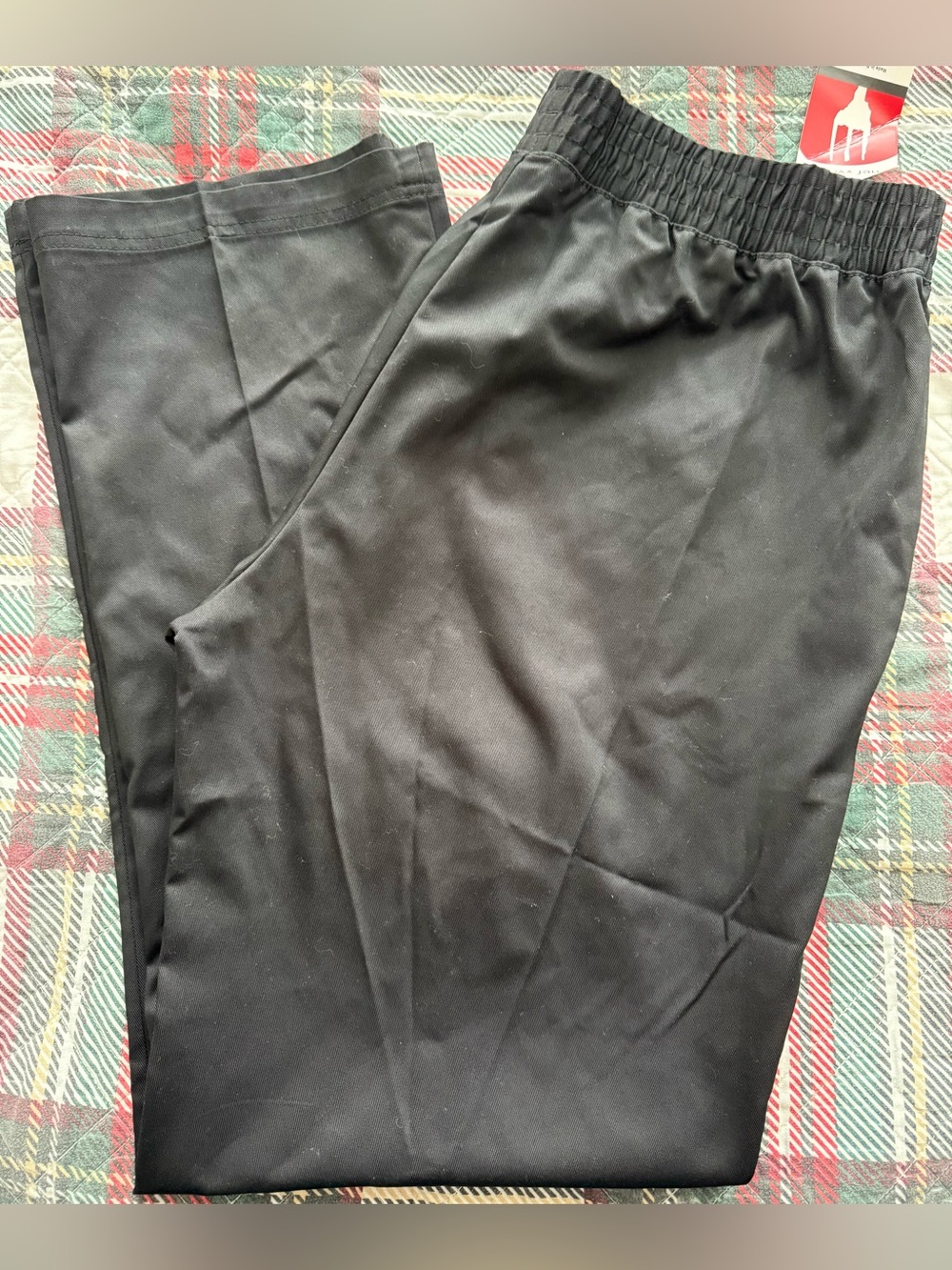 Men's Black Elastic-Waist Jogger Pants